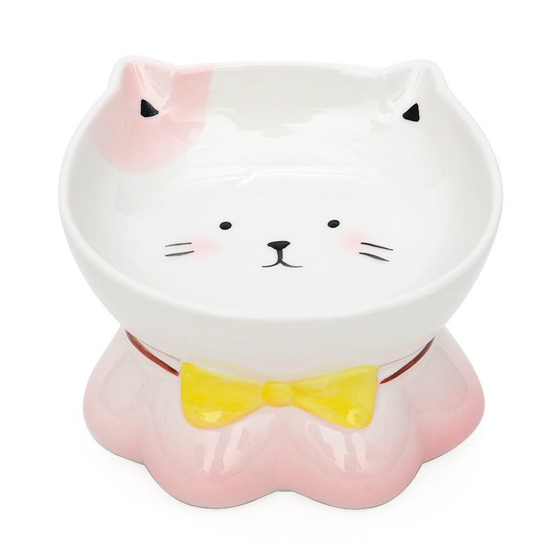 Ceramic Cat Bowl Cats Protect Cervical Vertebrae