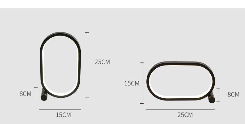 مصباح USB بمدخل بيضاوي من الأكريليك مع خاصية التحكم باللمس وقابل للتعتيم، مصباح ليلي إبداعي بسيط وعصري، مصباح قراءة بجانب السرير، مصباح طاولة مكتب LED