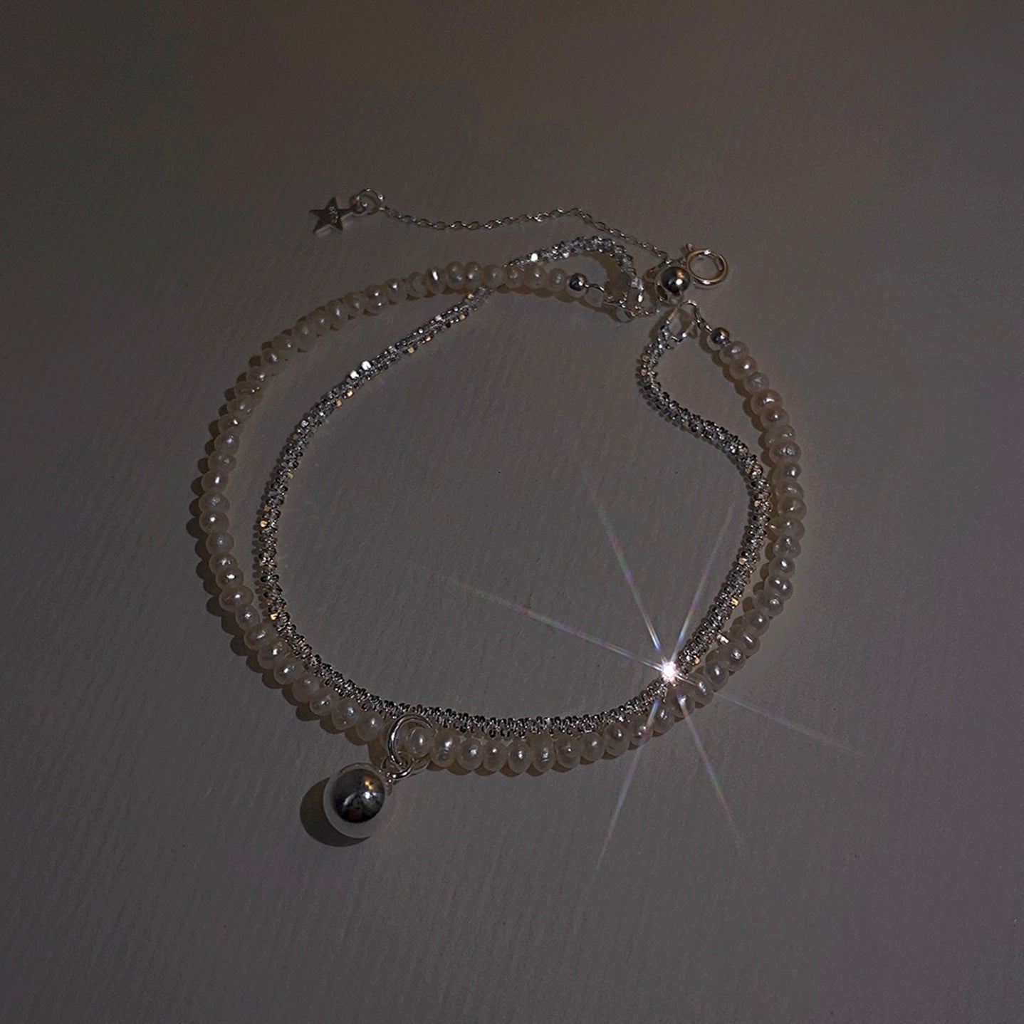 Double-layer Starry Pearl Bracelet For Girls