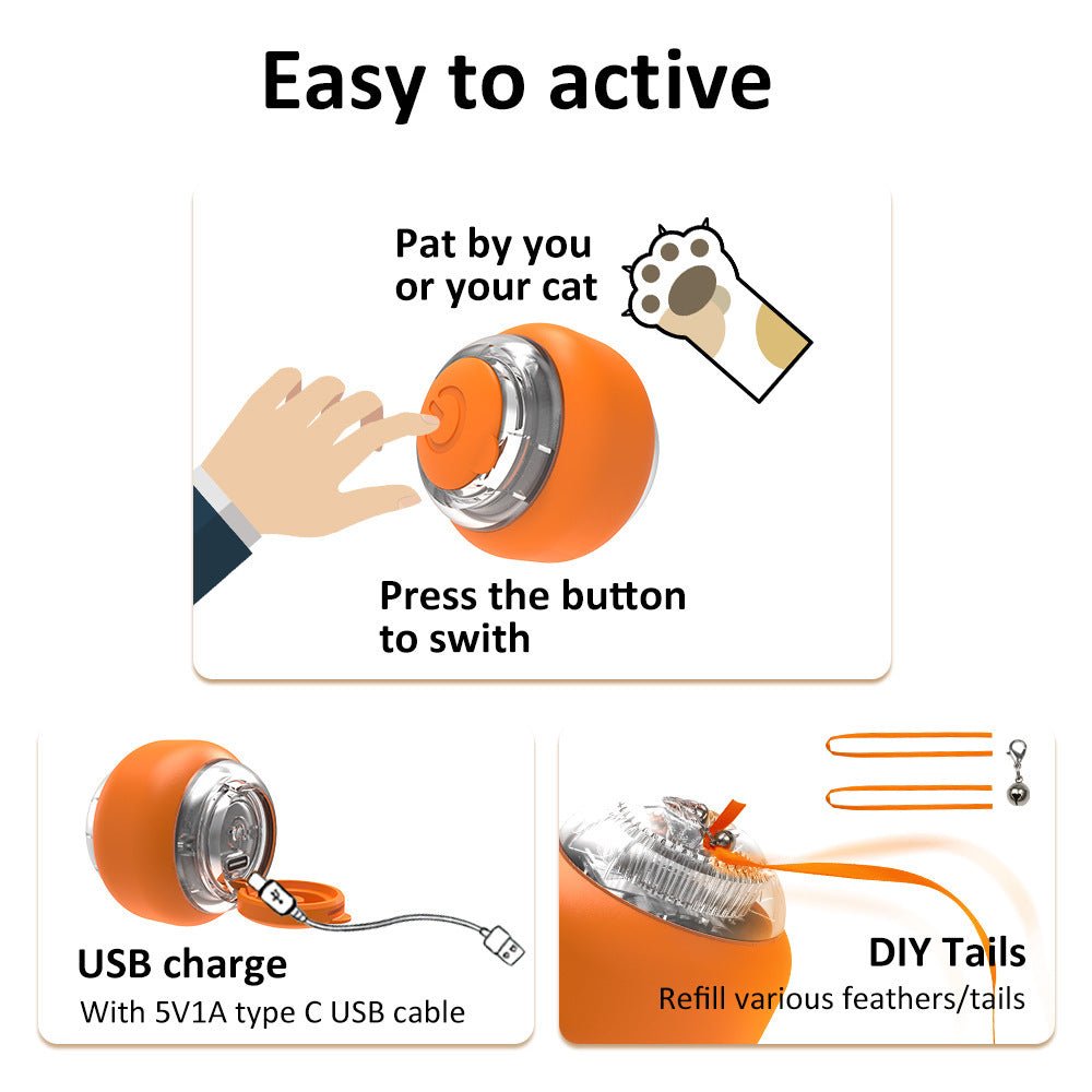 Electric Cat Toy Ball Interactive Ball