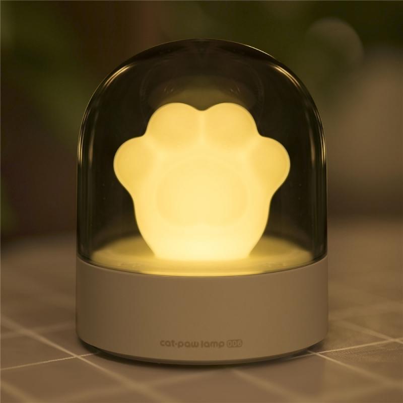 مصباح ليلي رائع على شكل مخلب قطة مزود بشاحن USB وصندوق موسيقى دافئ ومصباح موسيقي على شكل مخلب قطة للأطفال كهدية ديكور سطح المكتب