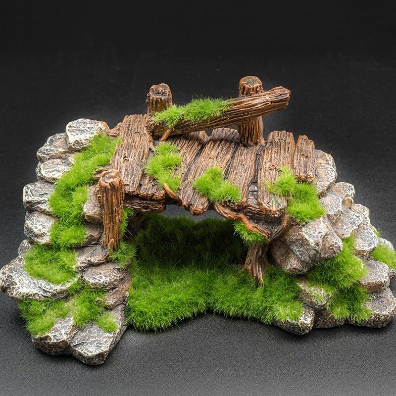 Flocking Resin Aquarium Made Of Landscape Stone Decoration