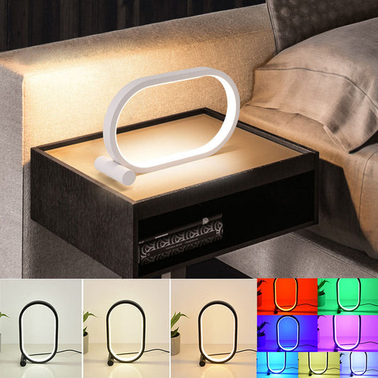 مصباح USB بمدخل بيضاوي من الأكريليك مع خاصية التحكم باللمس وقابل للتعتيم، مصباح ليلي إبداعي بسيط وعصري، مصباح قراءة بجانب السرير، مصباح طاولة مكتب LED