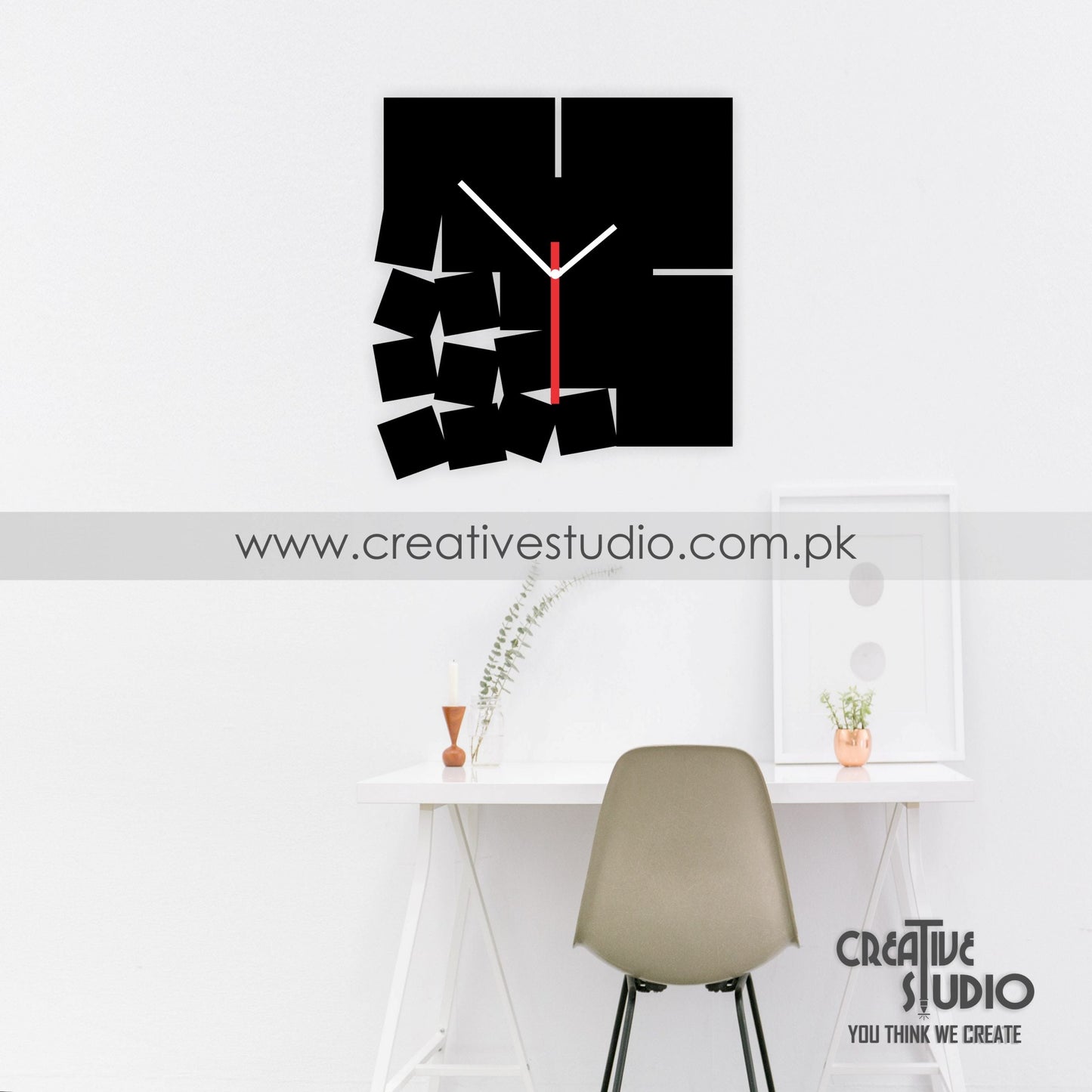 Acrylic Wall clock Cube Shape Wallclock