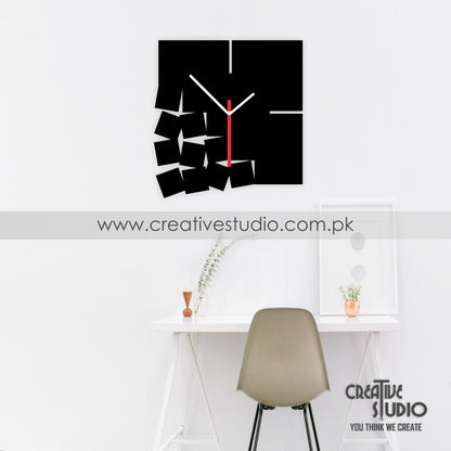 Acrylic Wall clock Cube Shape Wallclock