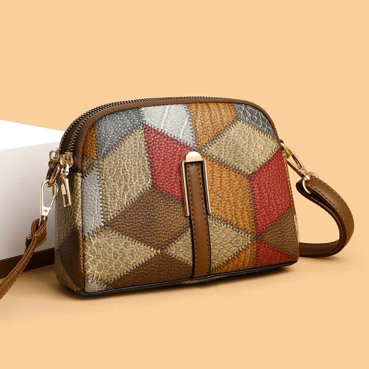 All-matching National Style Fashion Double-Zipper Cross-body Bags