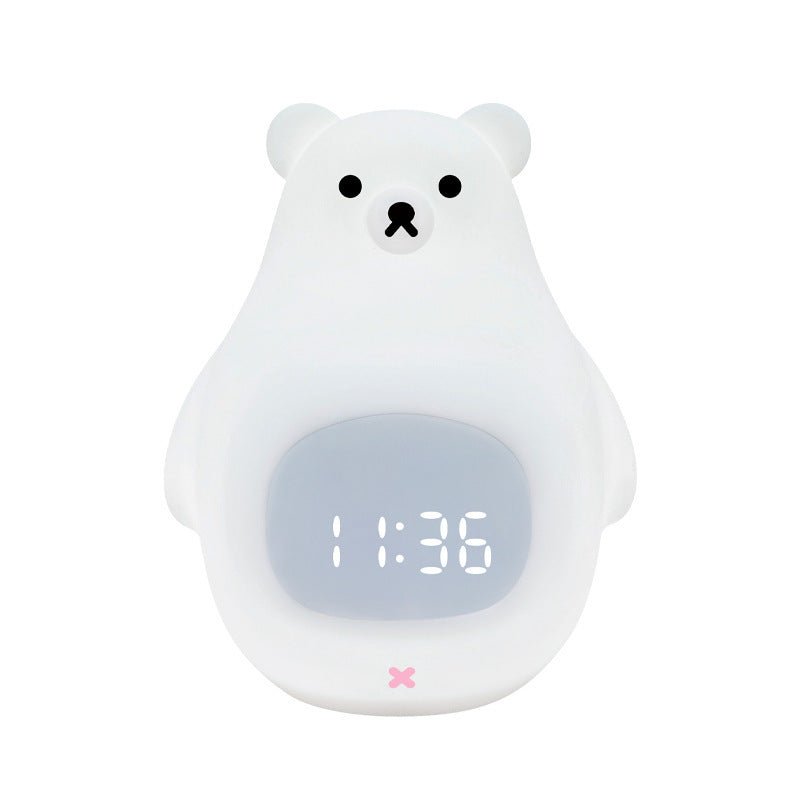 Big White Bear With Sleeping Timer Silicone Night Light