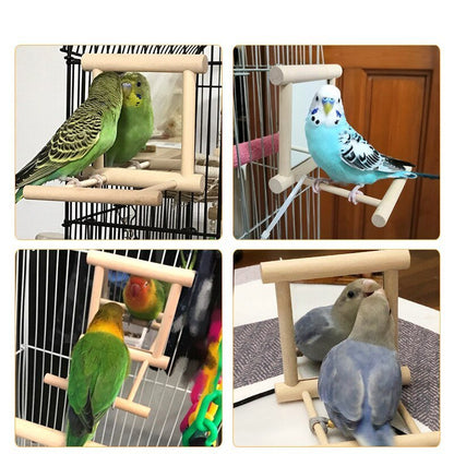 Bird Stand With Mirror
