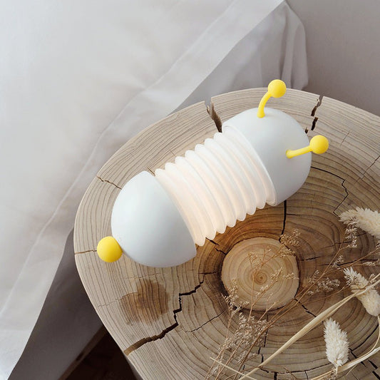 Creative Caterpillar Night Light Bedside Lamp LED USB Charging Wall Lamp with Magnet Extendable Soft Bedroom Light
