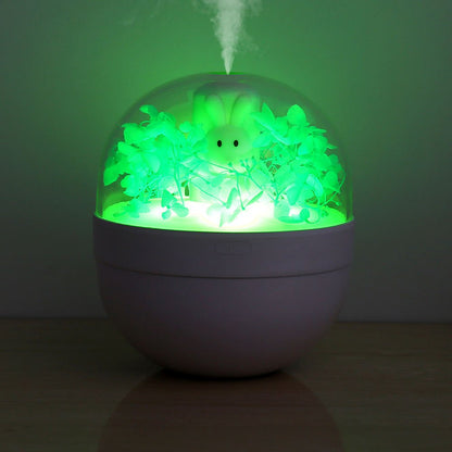 Creative Sweetheart Rabbit DIY Humidifier USB Mini Home Air Purifier Air Mini Cool Mist Preserved Flower Humidifier Preserved Flowers