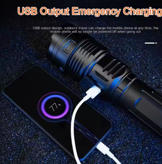مصباح يدوي مع منفذ USB ©