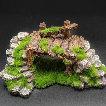 Flocking Resin Aquarium Made Of Landscape Stone Decoration