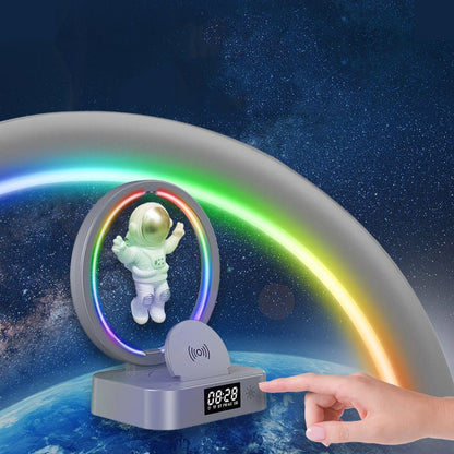 مكبر صوت مغناطيسي متوافق مع البلوتوث، راديو صغير RGB من Astronaut Home، صندوق صوت TWS، مضخم صوت لاسلكي خارجي، TF، AUX، USB