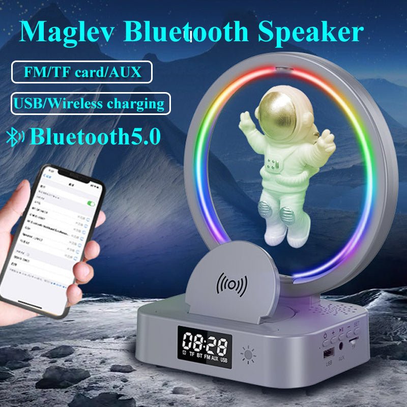 مكبر صوت مغناطيسي متوافق مع البلوتوث، راديو صغير RGB من Astronaut Home، صندوق صوت TWS، مضخم صوت لاسلكي خارجي، TF، AUX، USB