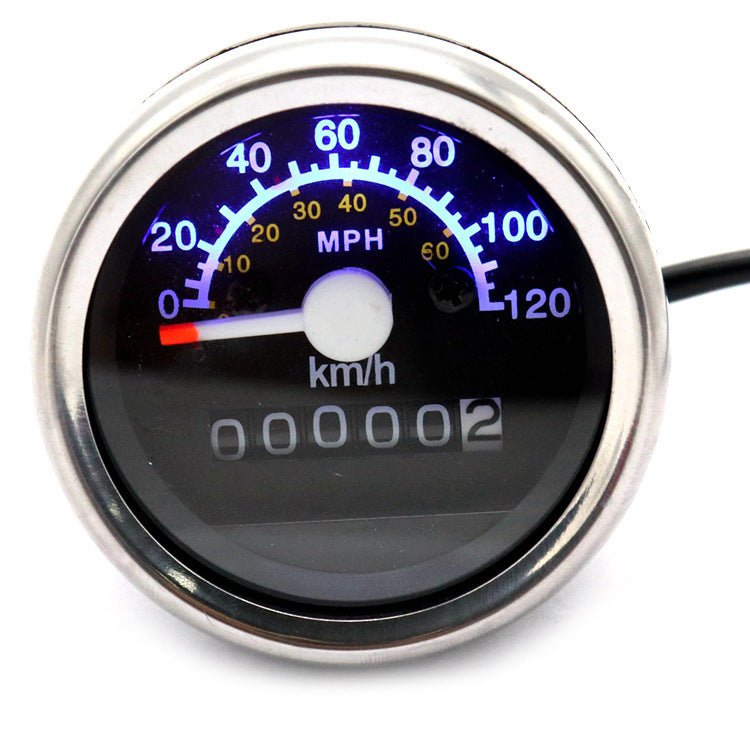 Motorcycle Mechanical Kilometer Mile Dual Scale Speedometer