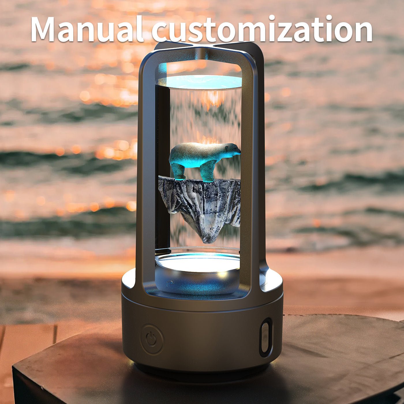 بدون ملحقات 2 في 1 DIY Audio Crystal Light ومكبر صوت متوافق مع البلوتوث هدية ضوء ليلي من الراتنج يعمل باللمس