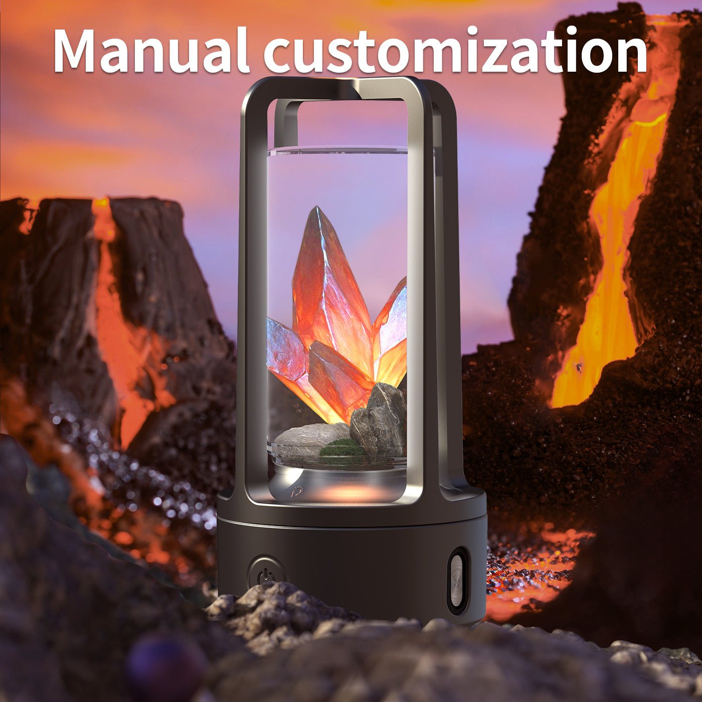 بدون ملحقات 2 في 1 DIY Audio Crystal Light ومكبر صوت متوافق مع البلوتوث هدية ضوء ليلي من الراتنج يعمل باللمس