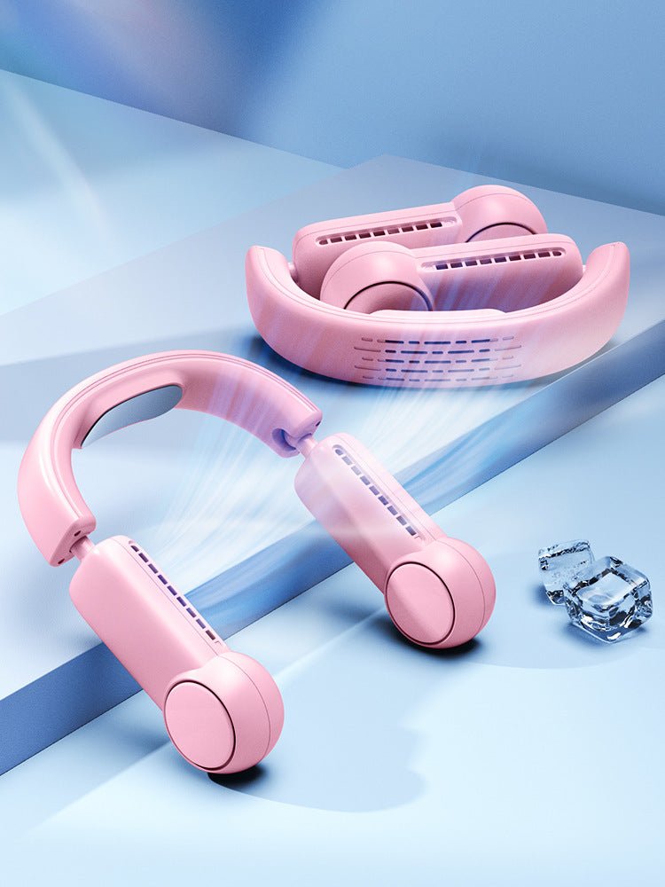 مروحة رقبة صغيرة محمولة، مروحة محمولة بدون شفرات، قابلة لإعادة الشحن عبر USB، مراوح معلقة بدون أوراق، مبرد هواء، مراوح قابلة للارتداء حول الرقبة