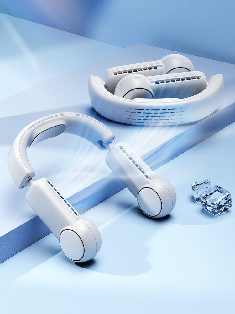 مروحة رقبة صغيرة محمولة، مروحة محمولة بدون شفرات، قابلة لإعادة الشحن عبر USB، مراوح معلقة بدون أوراق، مبرد هواء، مراوح قابلة للارتداء حول الرقبة