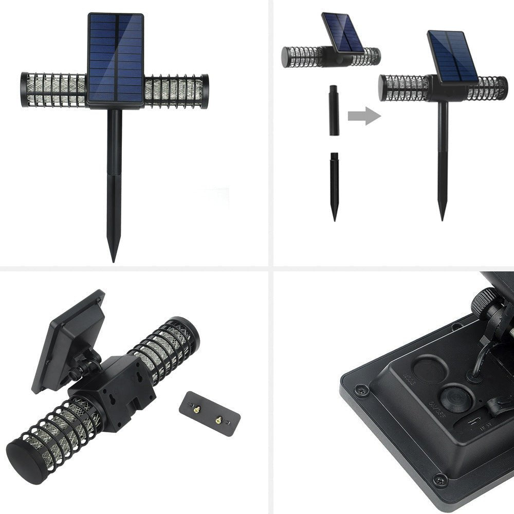 Solar Mosquito Killer Lamp Outdoor Ground Plug Mosquito Trap Lawn Lamp