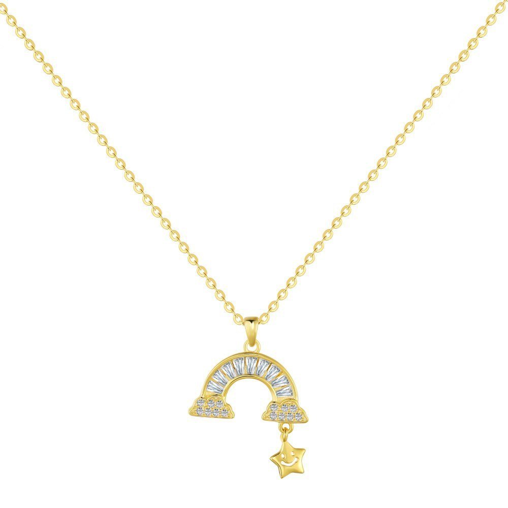 Women's Cute Rainbow Star S925 Sterling Silver Necklace