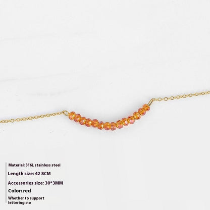 Women's Stainless Steel Gold-plated Short Necklace