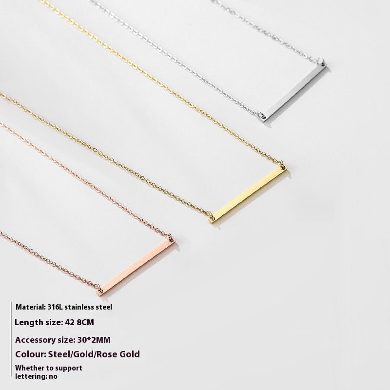 Women's Stainless Steel Gold-plated Short Necklace